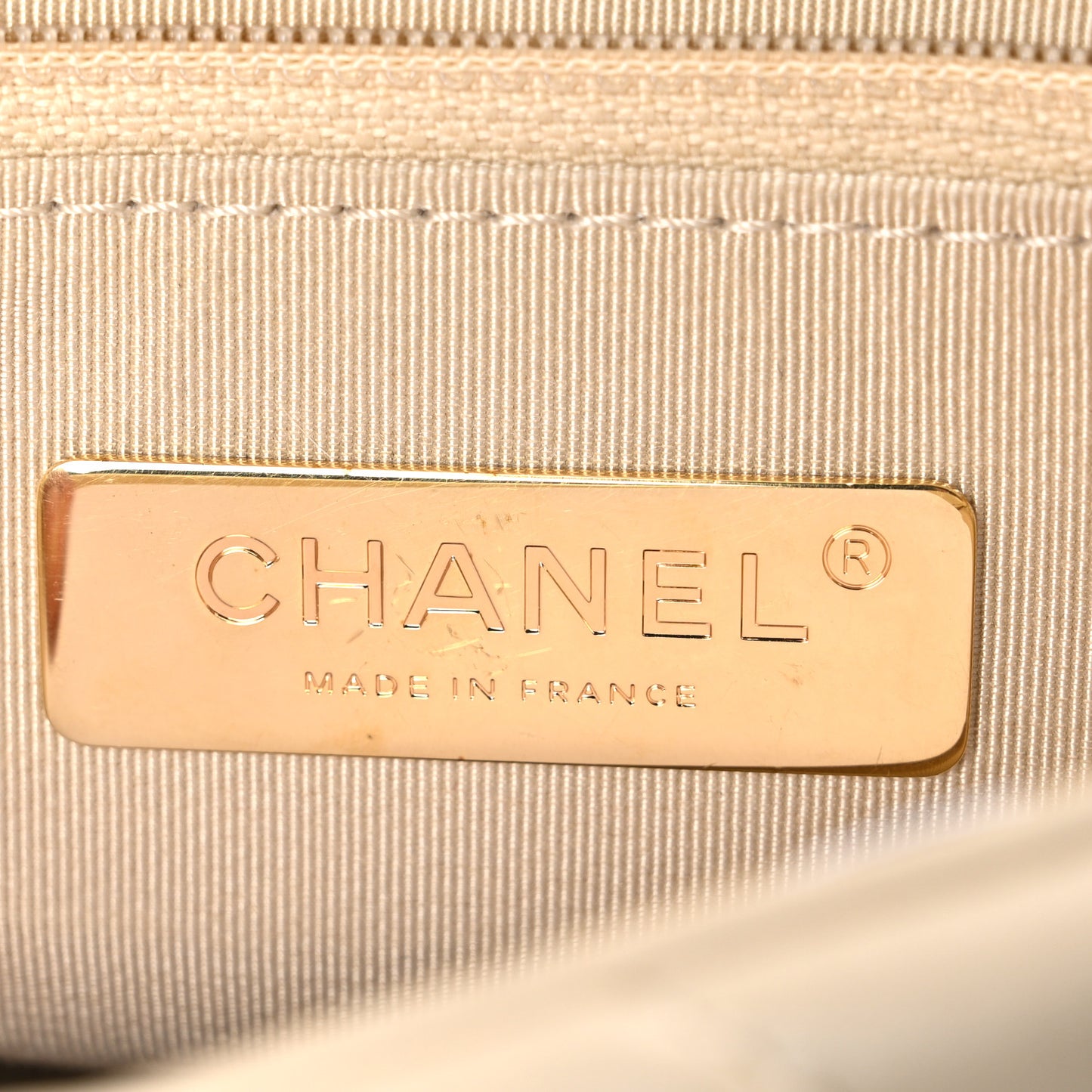 Lambskin Quilted Medium Chanel 19 Flap Beige