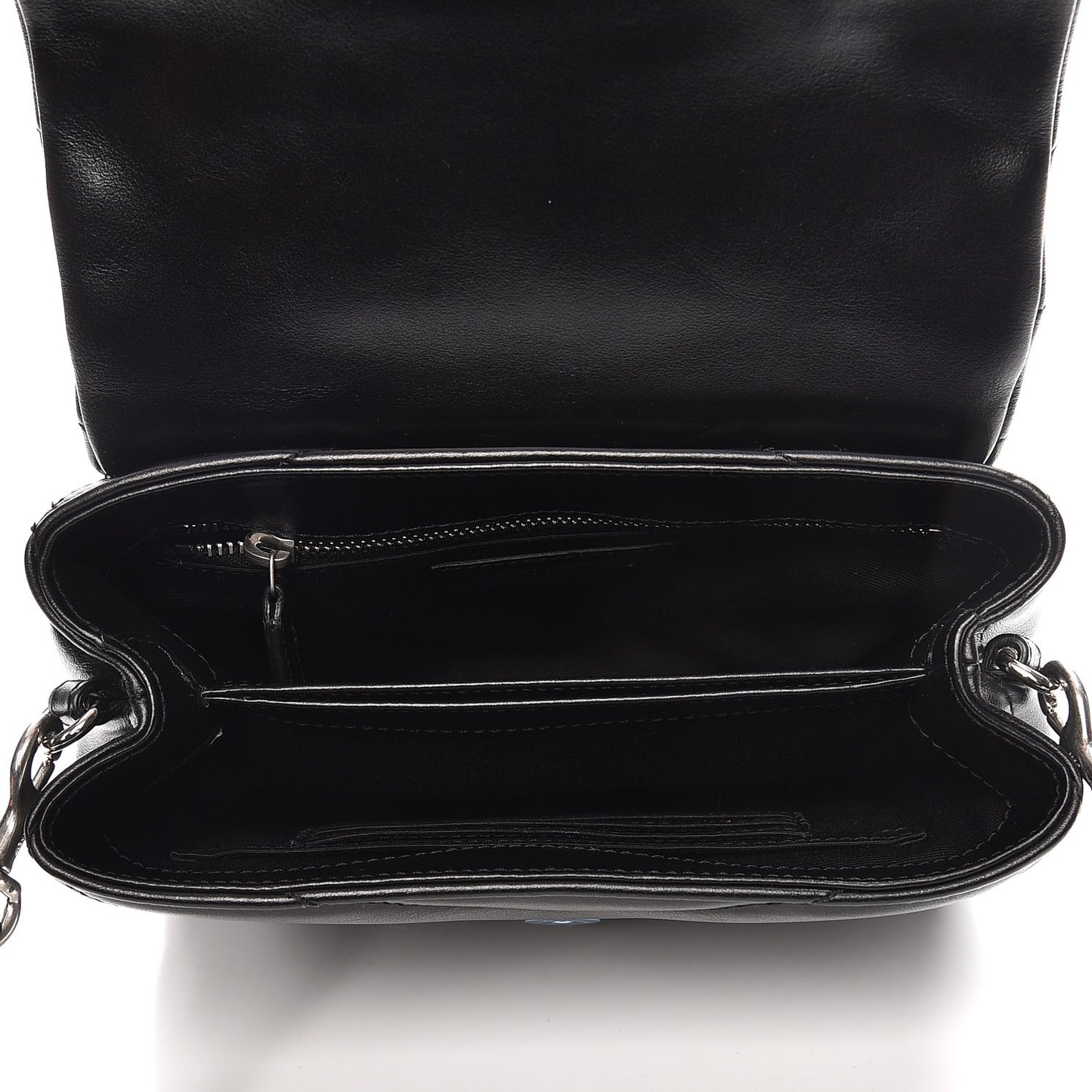 Calfskin Y Quilted Monogram Toy Loulou Crossbody Bag Black