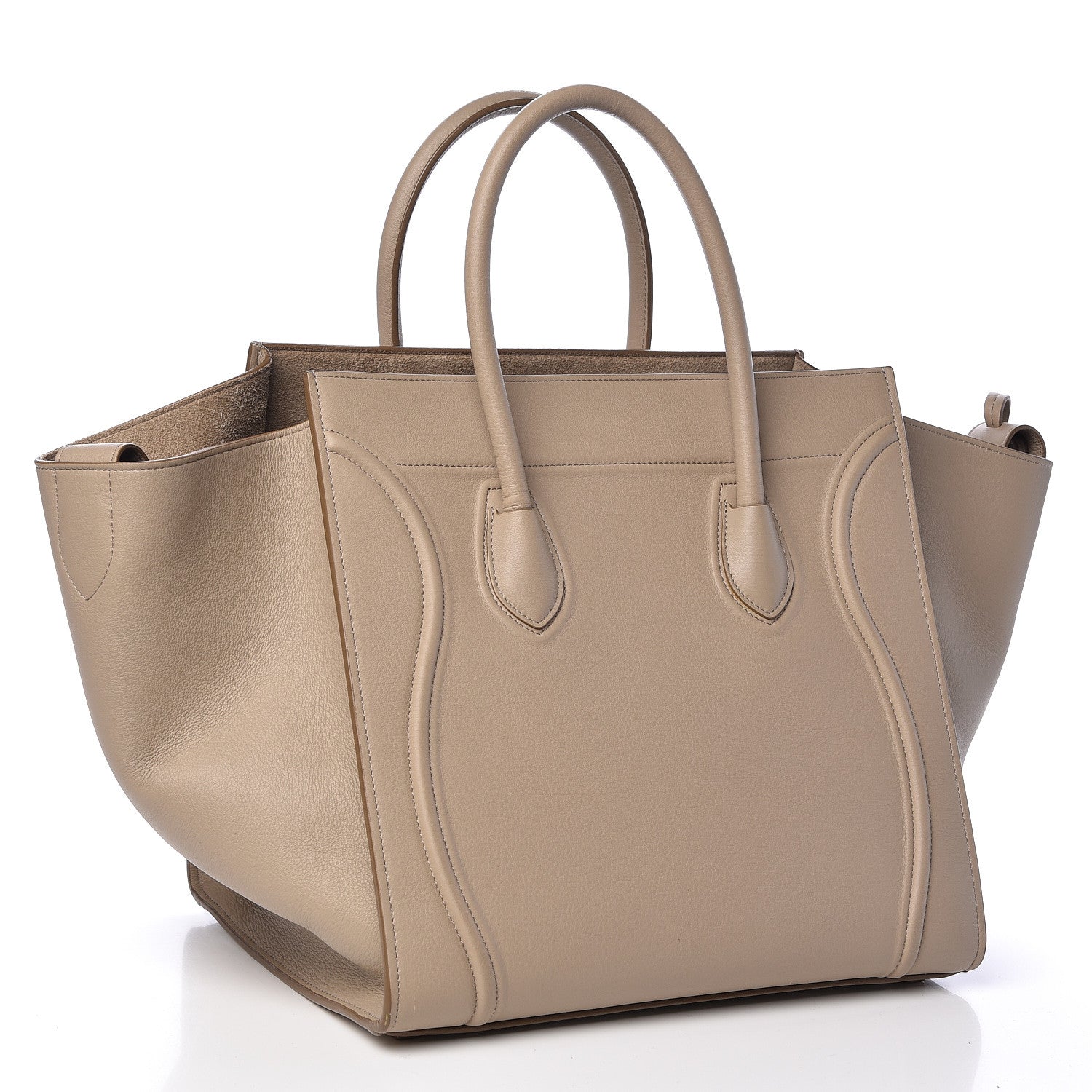 Celine Supple Calfskin Medium Phantom Luggage Beige 3 of 10