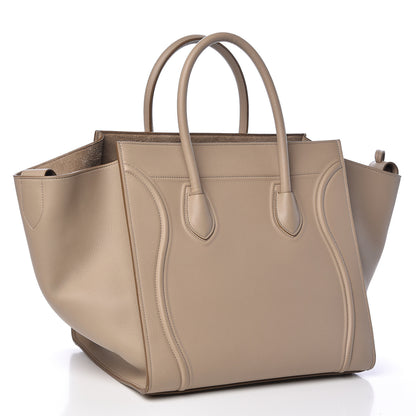 Celine Supple Calfskin Medium Phantom Luggage Beige 3 of 10