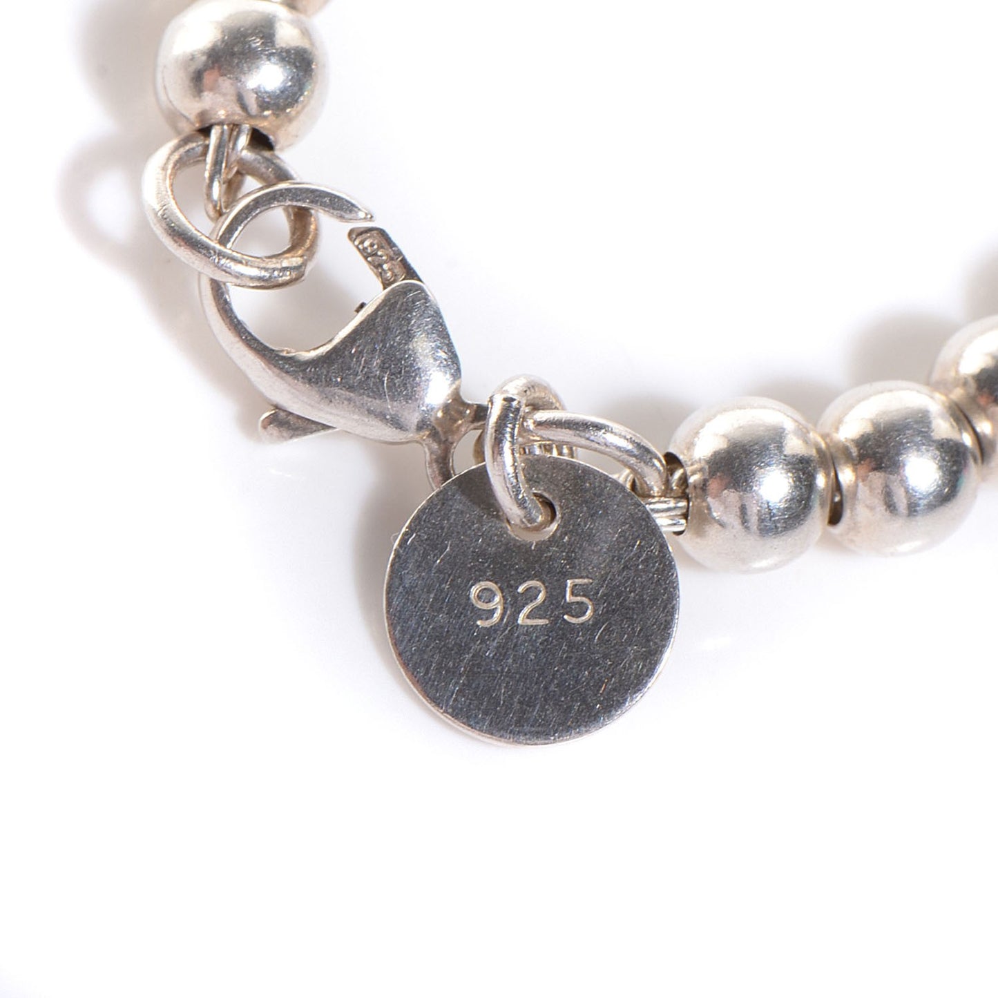 Sterling Silver 18K Rose Gold Return to Heart Bead Bracelet