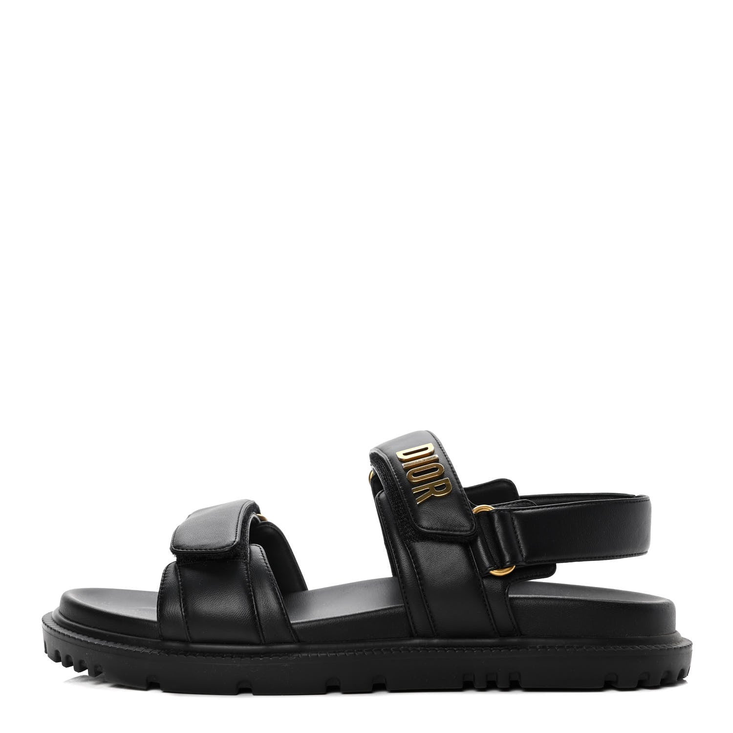 Christian Dior Lambskin Dioract Sandals 40.5 Black 1 of 8