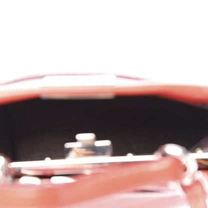 Fendi Shiny Nappa Micro Peekaboo Iconic Satchel Rosso Pimento 5 of 11