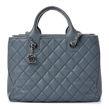 Chanel Caviar Quilted Urban Companion Top Handle Shopping Tote Light Blue 1 of 8