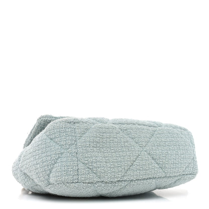 Chanel Tweed Quilted Medium Chanel 19 Flap Blue Multicolor 4 of 11