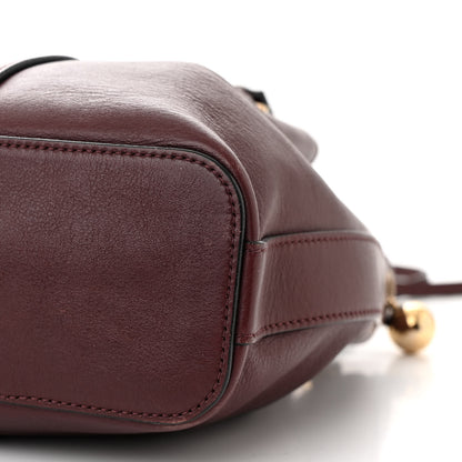 Chloe Calfskin Gala Small Bucket Bag Burgundy 10 of 10
