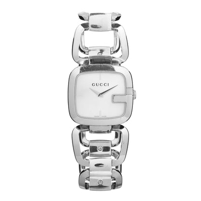 Gucci Stainless Steel Mother of Pearl 24mm G-Square Quartz Watch 1 of 4