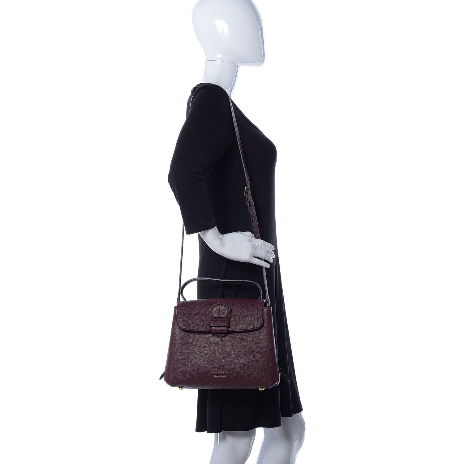 Burberry Derby Calfskin House Check Small Camberley Mahogany Red 2 of 9