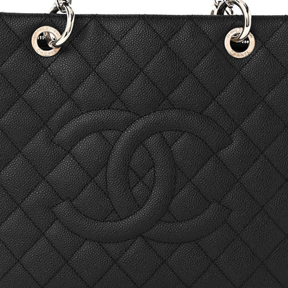 Chanel Caviar Quilted Grand Shopping Tote GST Black 8 of 13