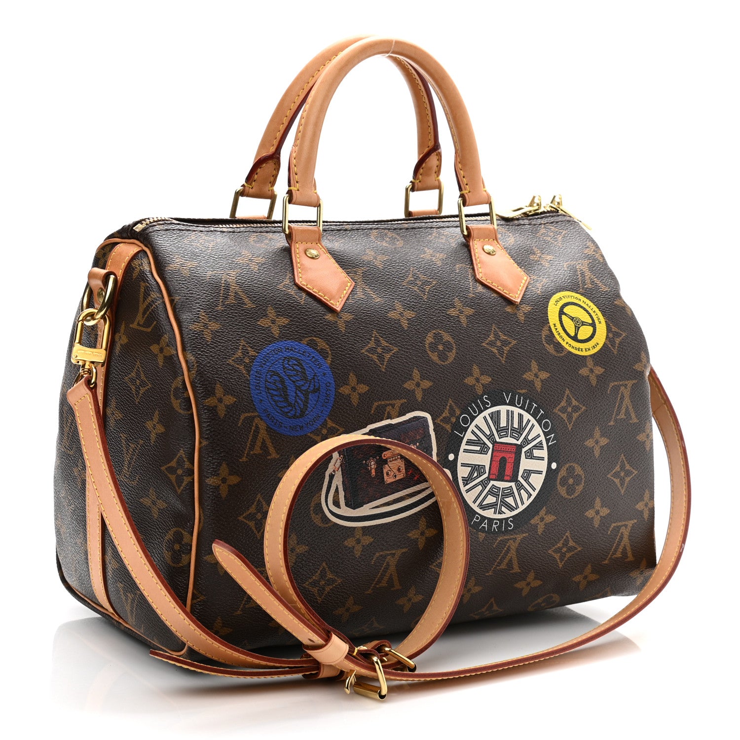 Louis Vuitton Monogram World Tour Speedy Bandouliere 30 2 of 15