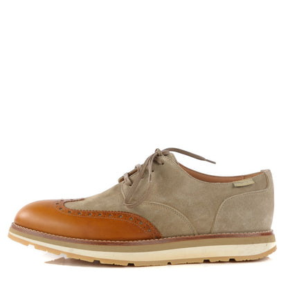 Louis Vuitton Calfskin Suede Superliner Derby Oxfords 8 Taupe Brown 1 of 9