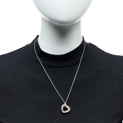 David Yurman Sterling Silver 18K Yellow Gold Open Heart Cable Necklace 2 of 7
