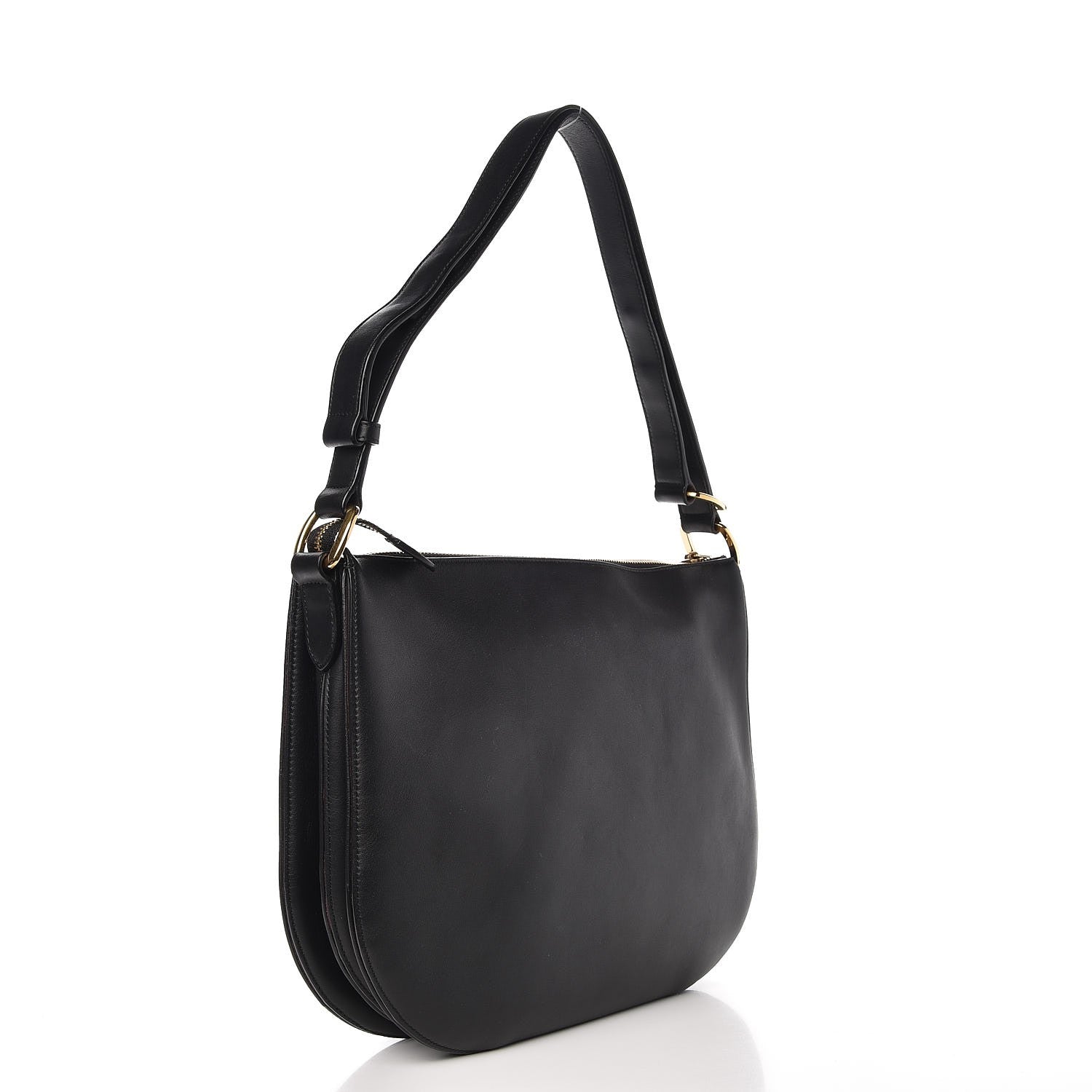 Celine Smooth Calfskin Medium Saddle Bag Black 3 of 7