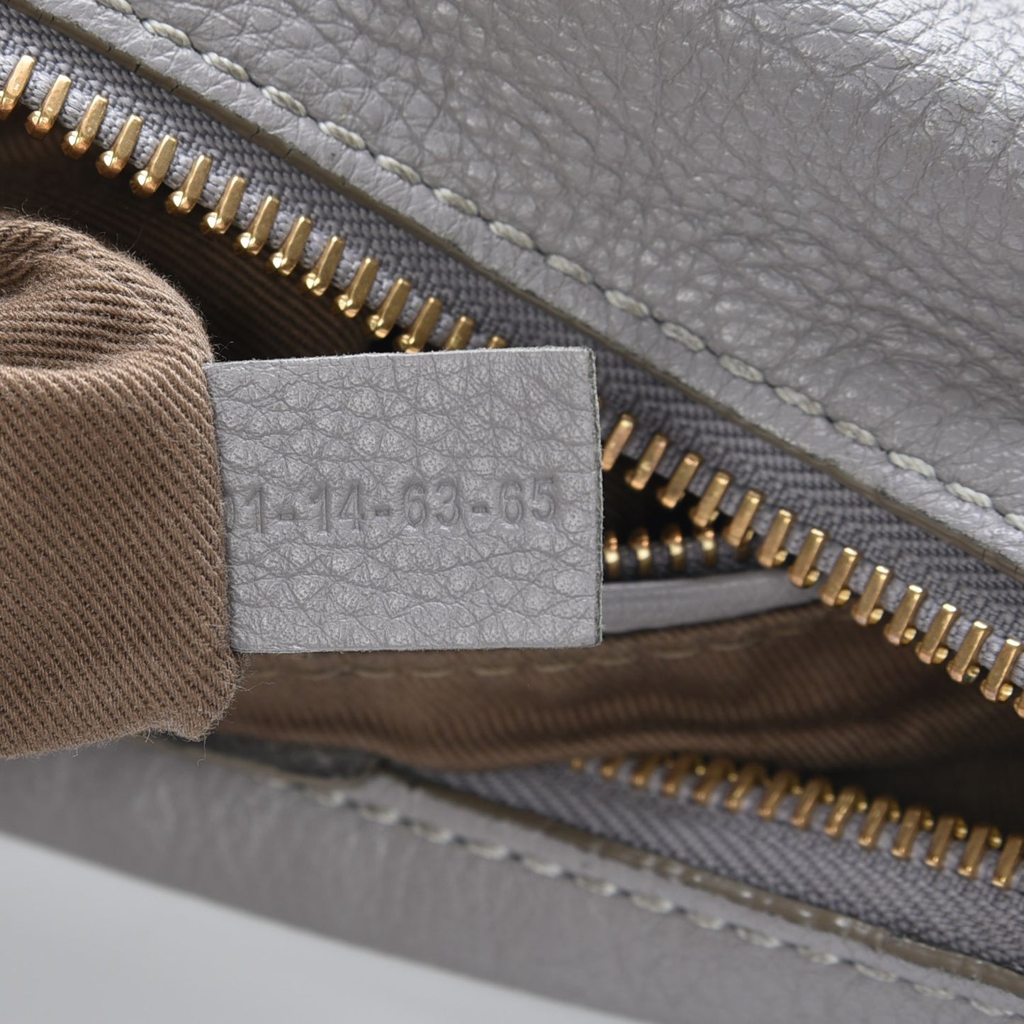 Calfskin Medium Marcie Satchel Cashmere Grey