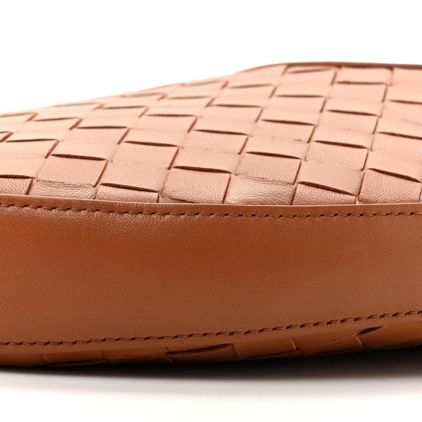 Nappa Intrecciato Small Drop Shoulder Bag Wood