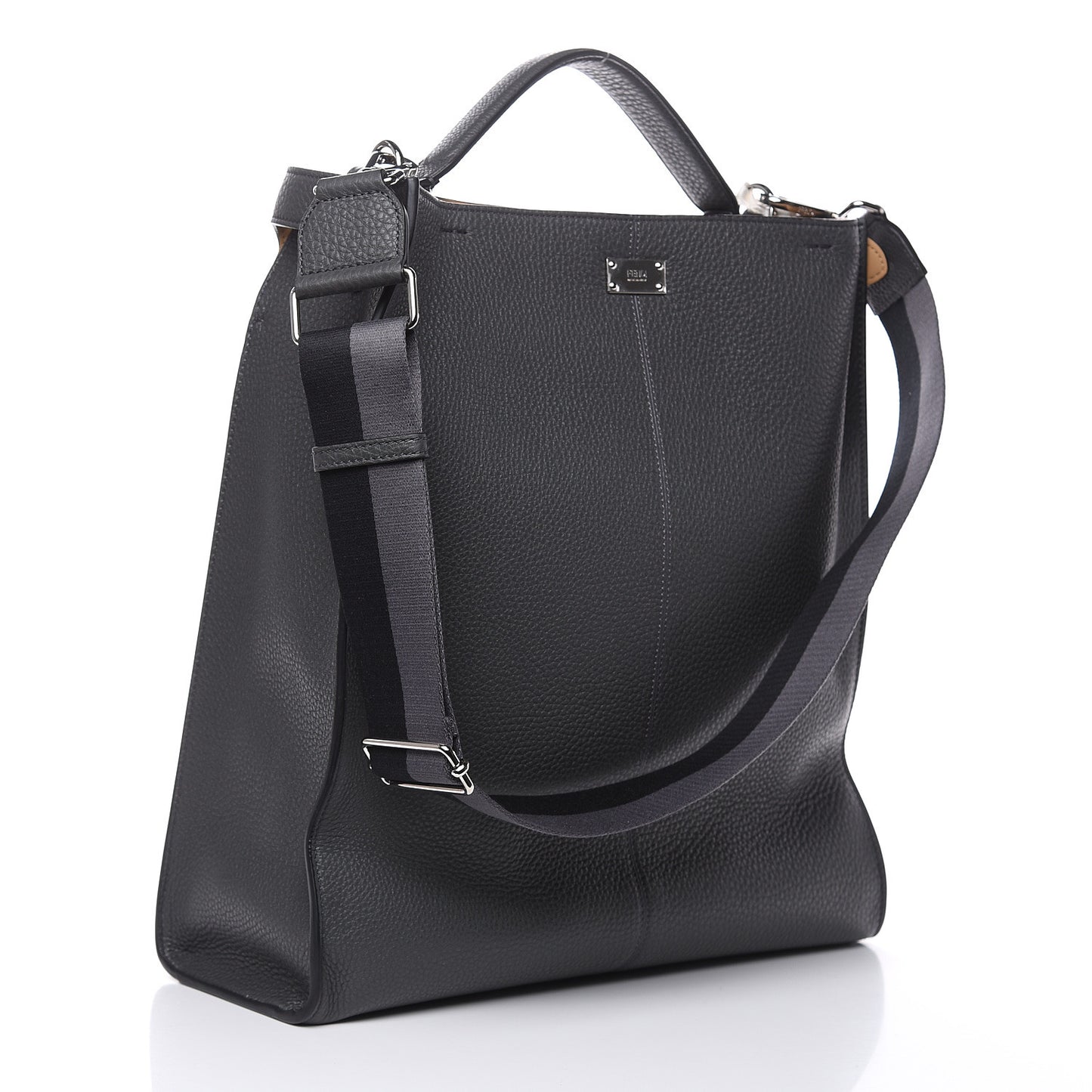 Cuoio Romano Glazed Fabric FF 1974 Peekaboo X-Lite Fit Asfalto Mou Black