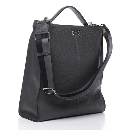 Fendi Cuoio Romano Glazed Fabric FF 1974 Peekaboo X-Lite Fit Asfalto Mou Black 3 of 8