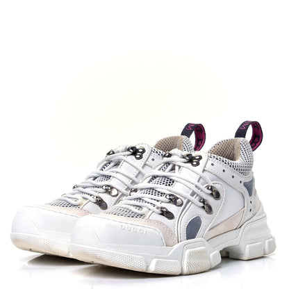 Gucci X SEGA Mesh Calfskin Suede Womens Flashtrek Sneakers 36.5 Great White 4 of 10