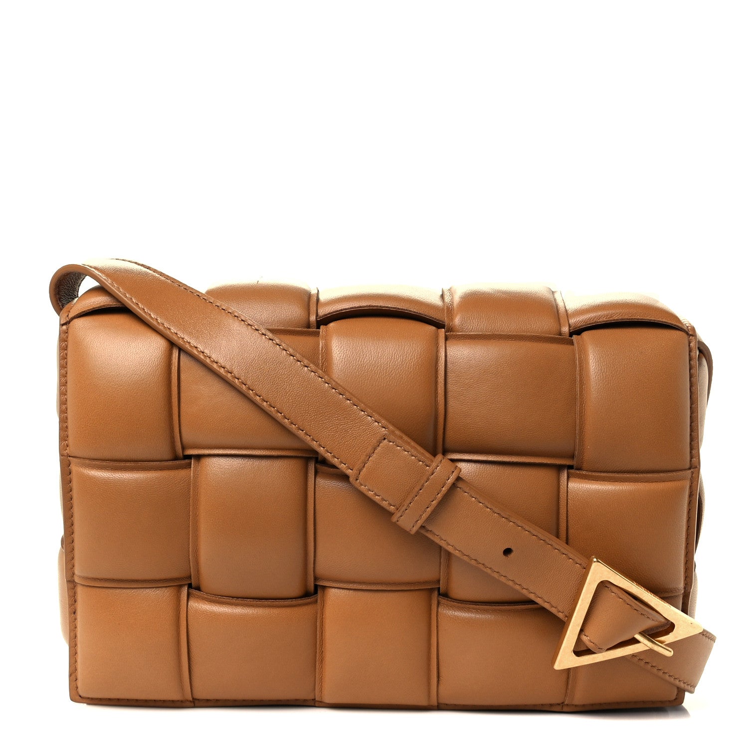 Bottega Veneta Nappa Maxi Intreccio Padded Cassette Crossbody Bag Caramel 1 of 12