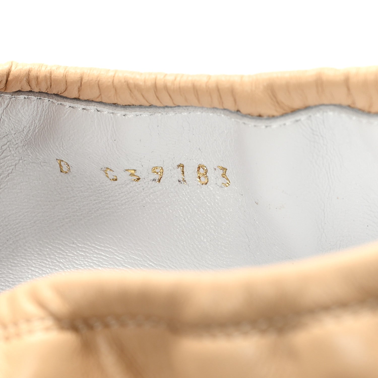 Chanel Lambskin Shiny Goatskin Calfskin Ballerina Flats 39.5 Beige Black 9 of 9