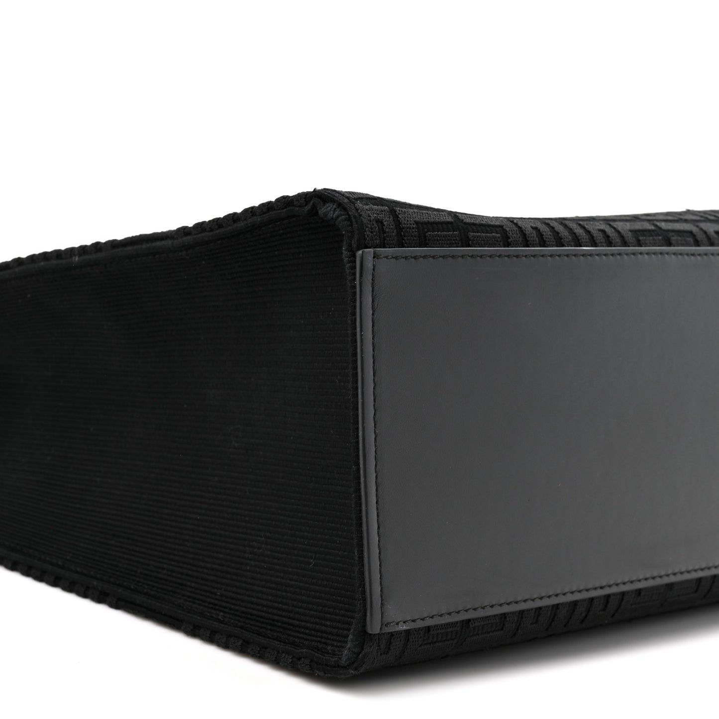 Canvas Jacquard 4G Medium Chain Tote Black