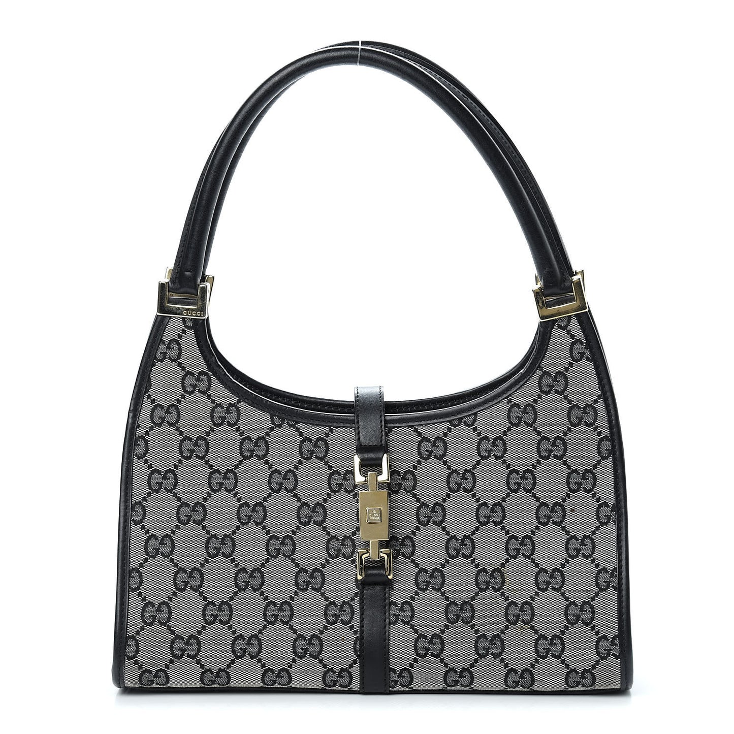 Monogram Bardot Shoulder Bag Black