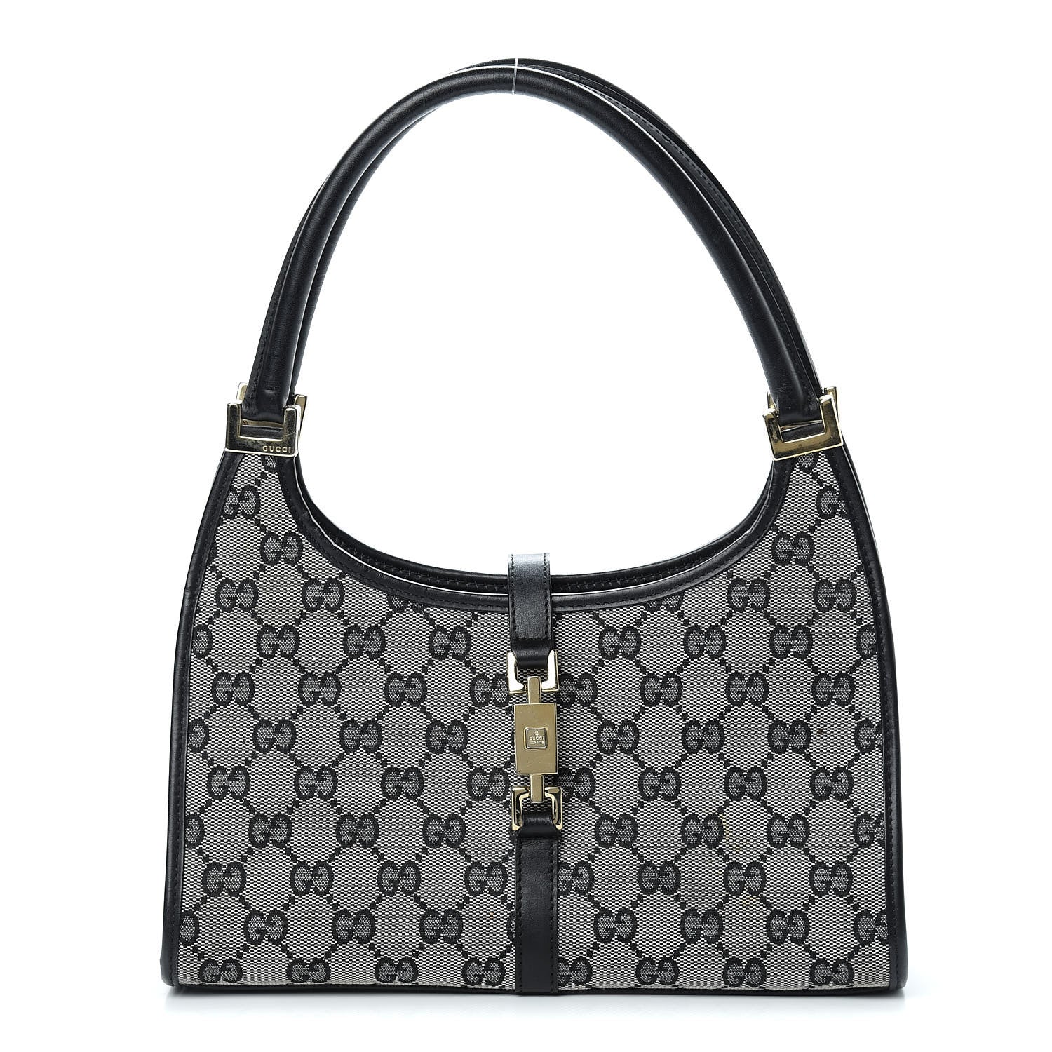 Gucci Monogram Bardot Shoulder Bag Black 1 of 13
