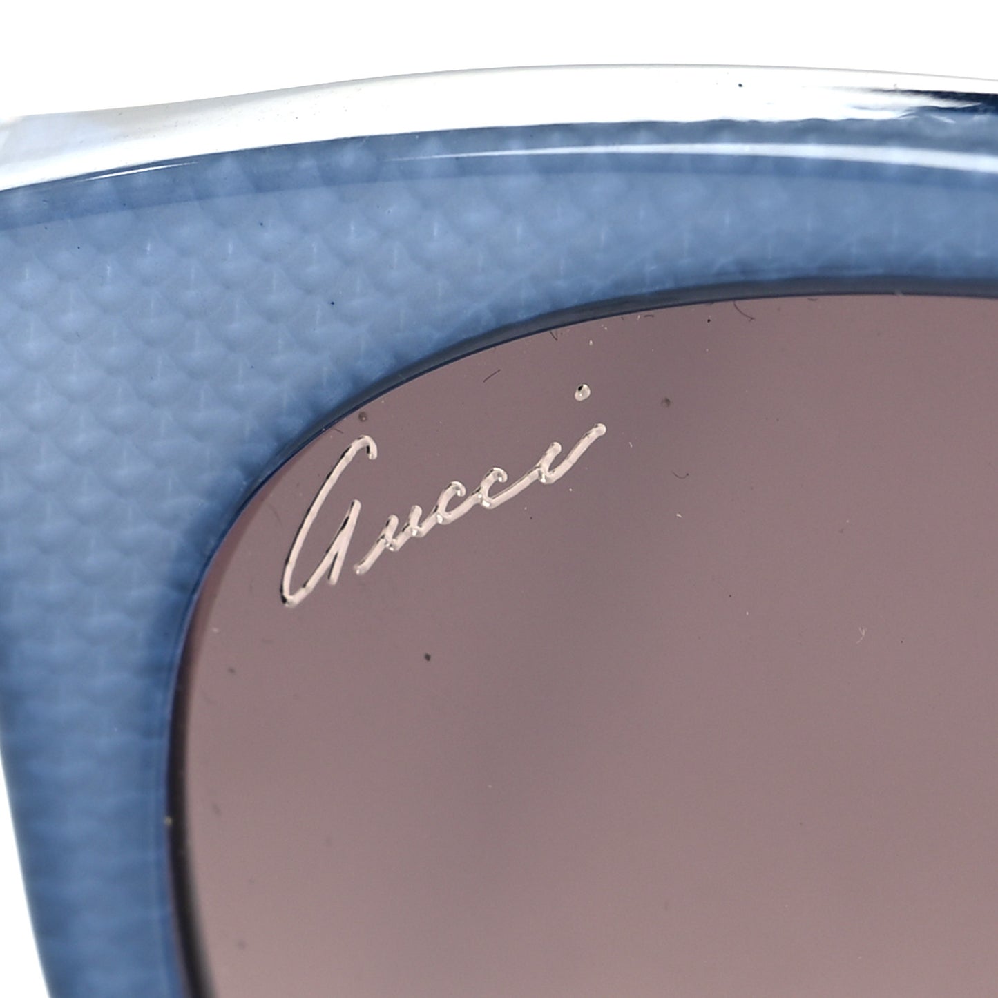 Acetate Embossed Round Sunglasses GG3674/S Blue