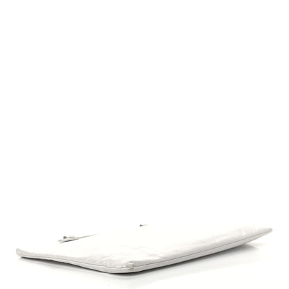 Chanel Calfskin Quilted Top Handle Tote Bag White 4 of 18