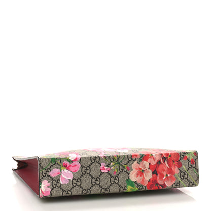Gucci GG Supreme Monogram Blooms Large Cosmetic Case Beige Multicolor Dry Rose 4 of 9