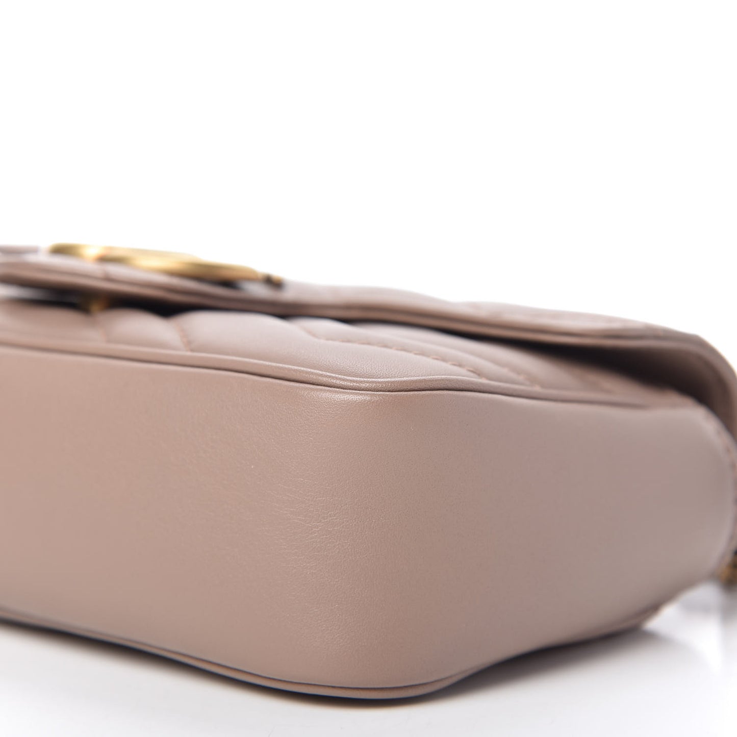 Calfskin Matelasse Super Mini GG Marmont Shoulder Bag Porcelain Rose