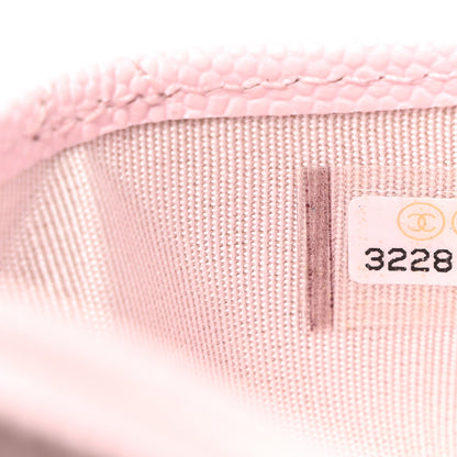 Chanel Caviar Quilted Card Holder Light Pink 8 of 9