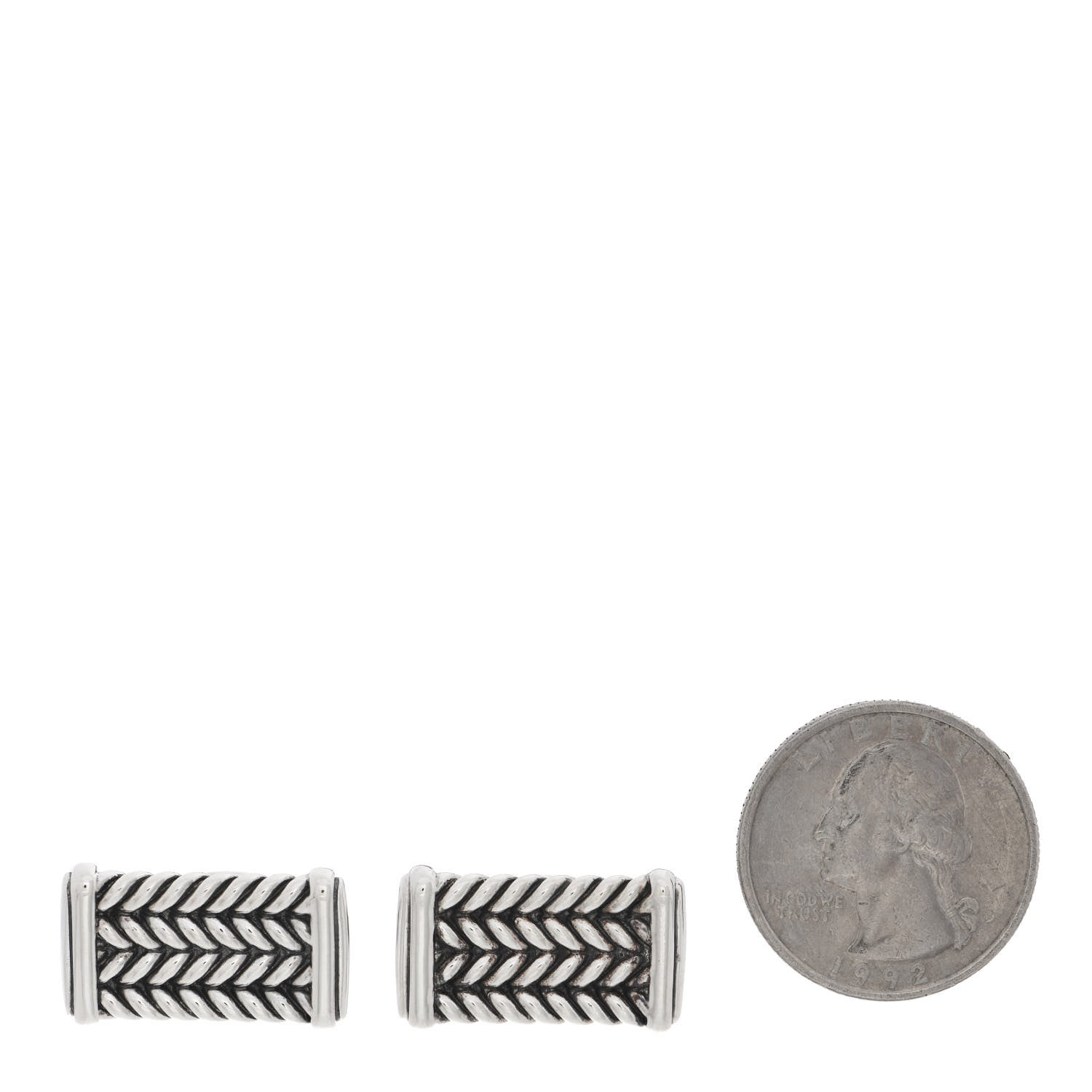 David Yurman Sterling Silver Chevron Cufflinks 2 of 5