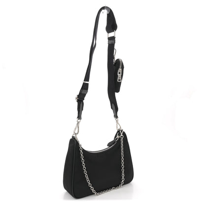 Prada Nylon Re-Edition 2005 Shoulder Bag Black 2 of 8