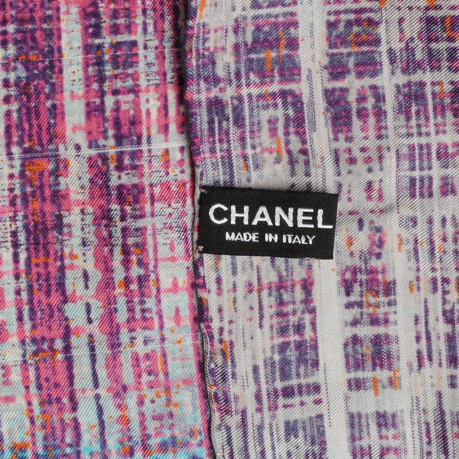 Chanel Silk Tweed Effect CC Square Scarf Multicolor 5 of 8