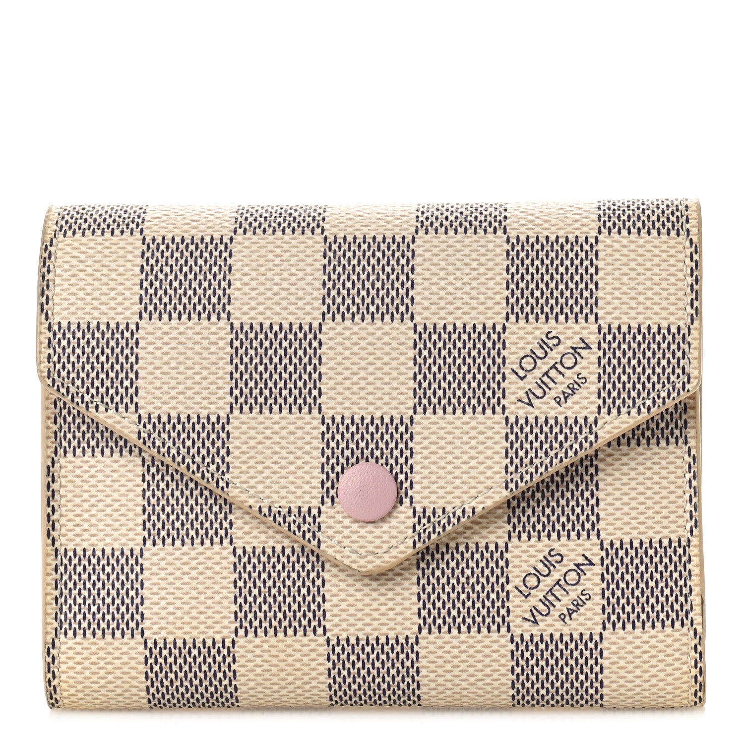 Louis Vuitton LOUIS VUITTON Damier Azur Victorine Wallet Rose Ballerine 1 of 7