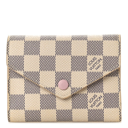 Louis Vuitton LOUIS VUITTON Damier Azur Victorine Wallet Rose Ballerine 1 of 7