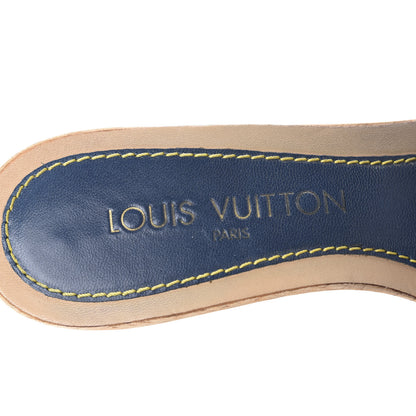 Louis Vuitton Denim Bow Mules Heels 36.5 8 of 10