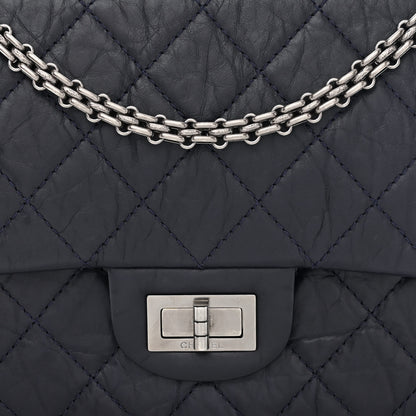 Chanel Aged Calfskin Quilted 2.55 Reissue 227 Flap Navy Blue 8 of 12