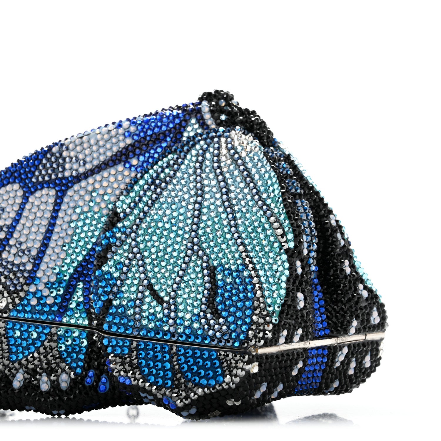 Judith Leiber Crystal Butterfly Mariposa Minaudiere Clutch Blue 9 of 13