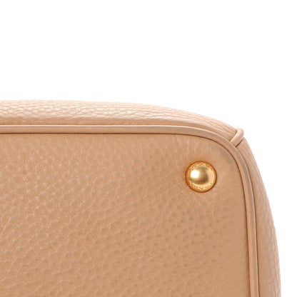 Prada Vitello Daino Large Double Zip Tote Sughero 11 of 13
