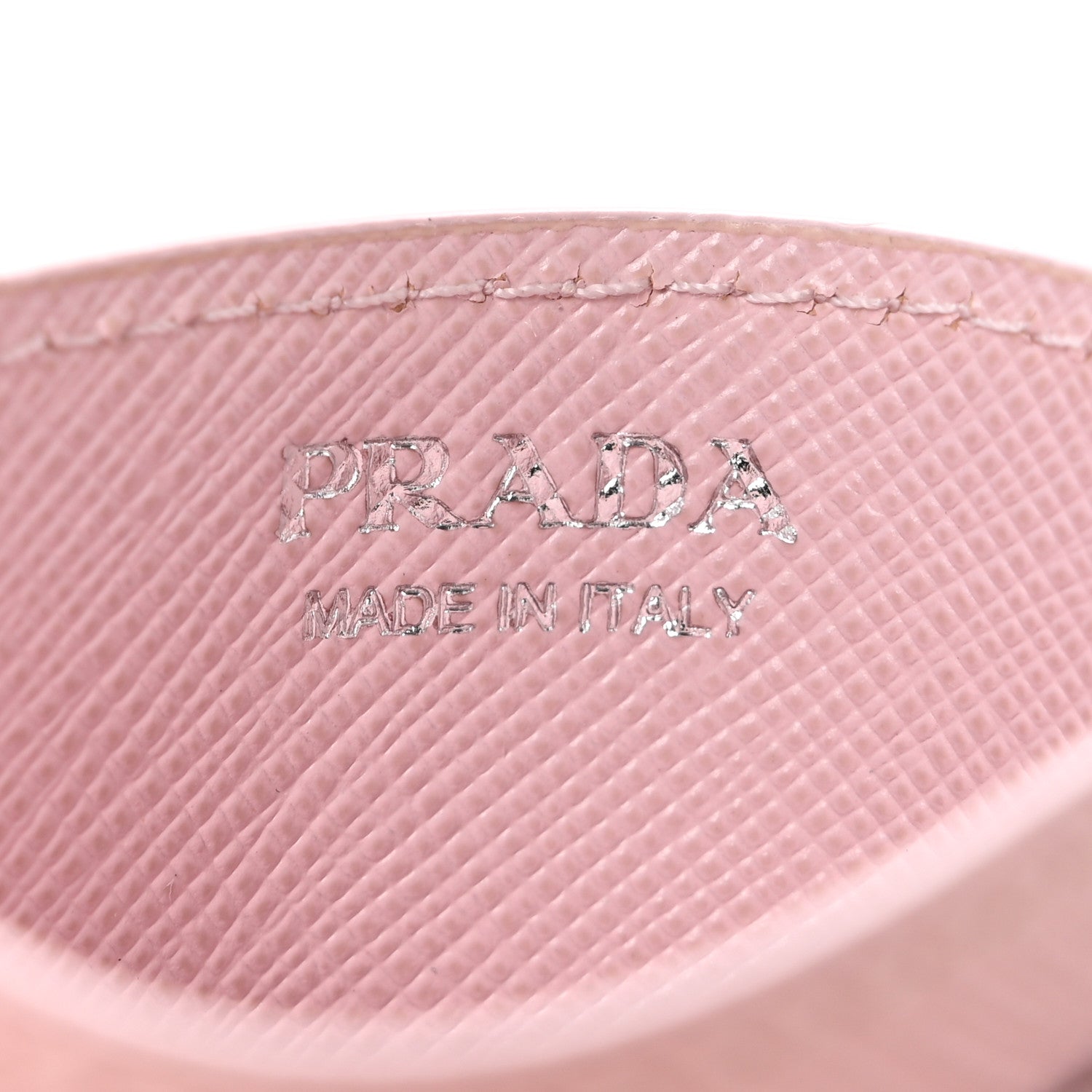 Prada Saffiano Triangle Card Case Alabastro 6 of 10
