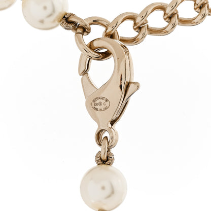 Chanel Lambskin Pearl Crystal Vintage Allure CC Short Necklace Gold 5 of 5