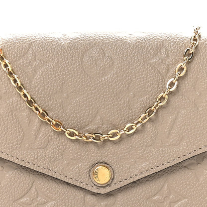 Louis Vuitton Empreinte Pochette Felicie Chain Wallet Tourterelle 7 of 10