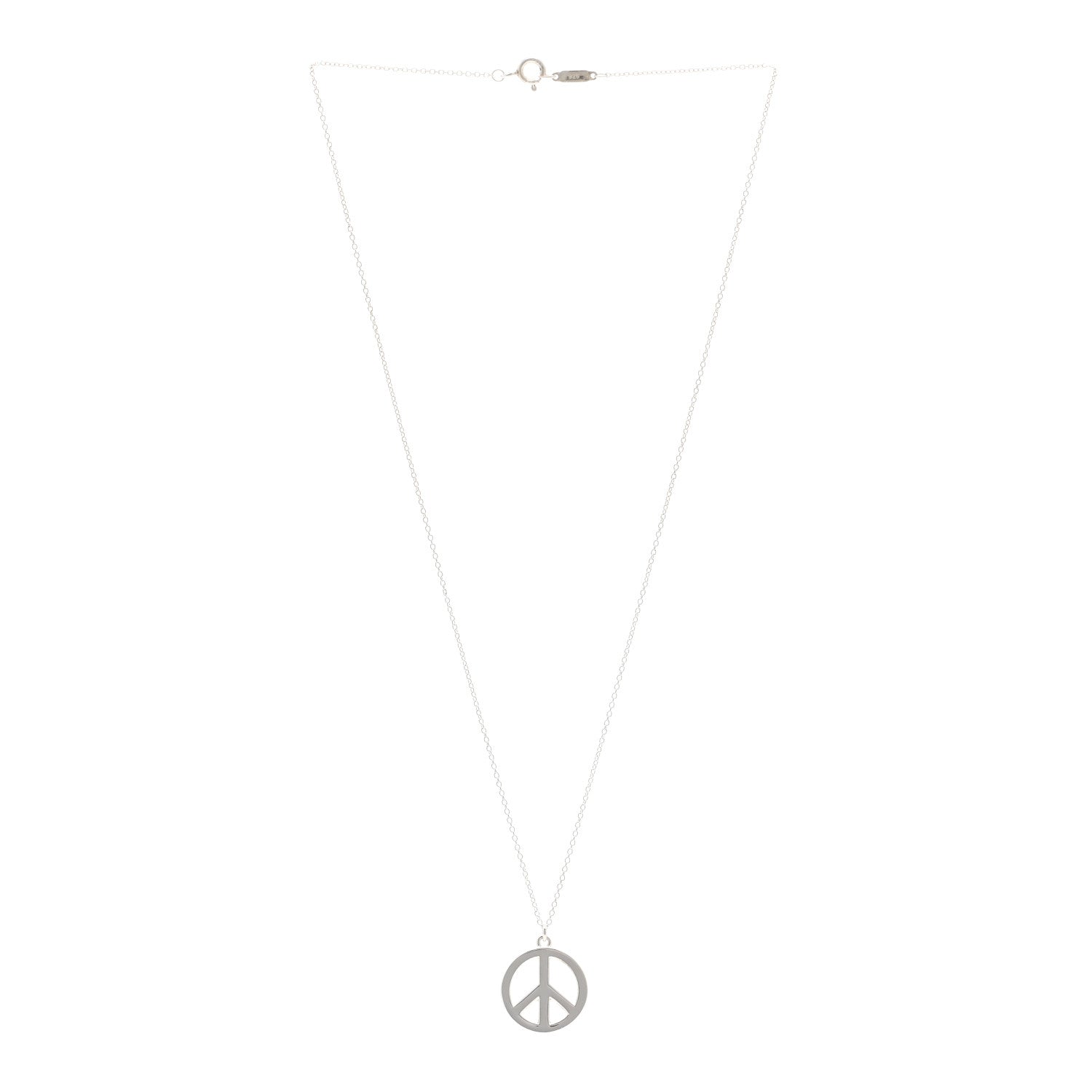 Tiffany Sterling Silver Peace Pendant Necklace 3 of 4