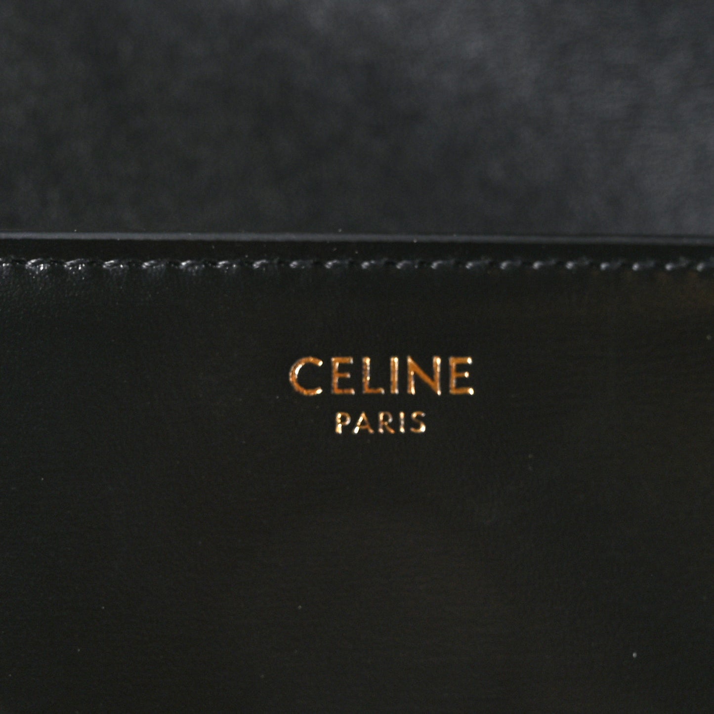 Shiny Calfskin Triomphe Shoulder Bag Black