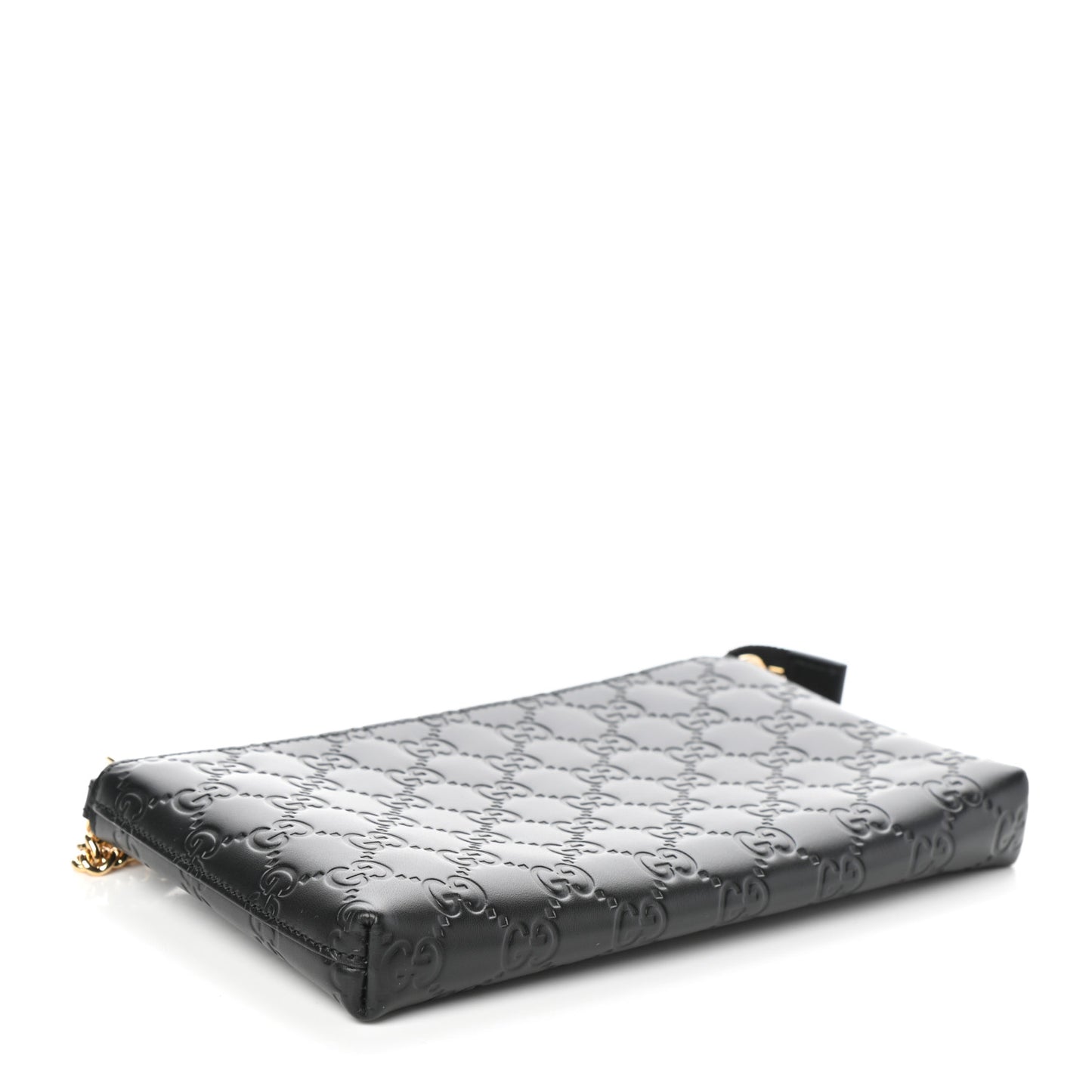 Guccissima Signature Wrist Wallet Black
