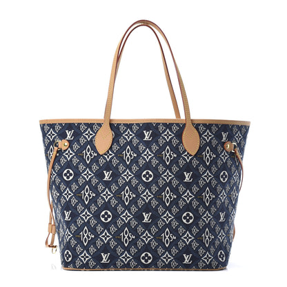 Louis Vuitton Jacquard Since 1854 Neverfull MM Blue 1 of 10