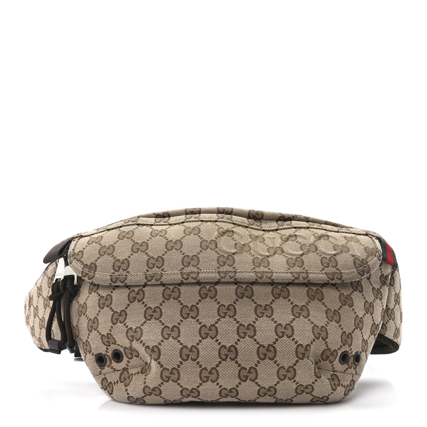 Gucci Monogram Large Belt Bag Beige Dark Brown 1 of 9