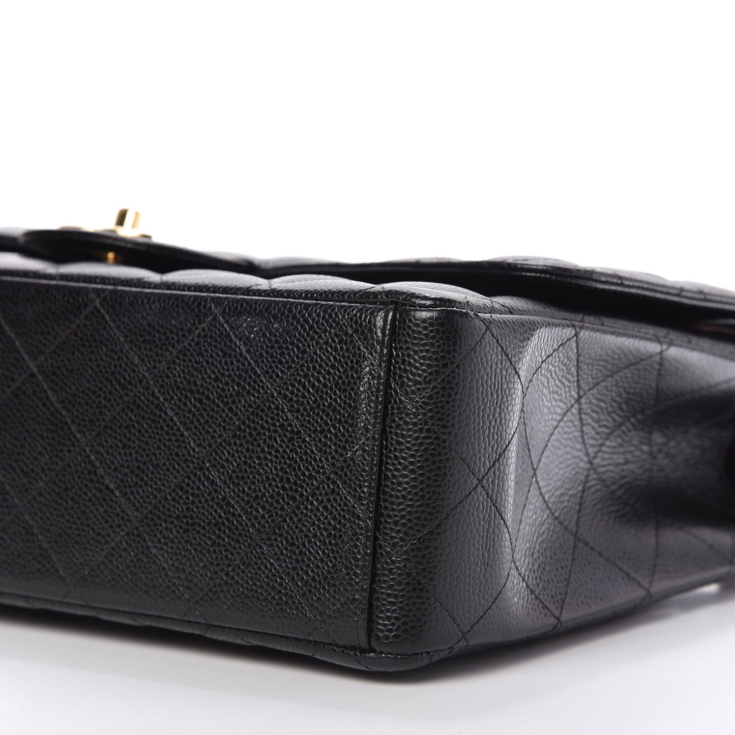 Caviar Quilted Maxi Double Flap Black